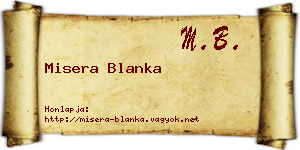 Misera Blanka névjegykártya